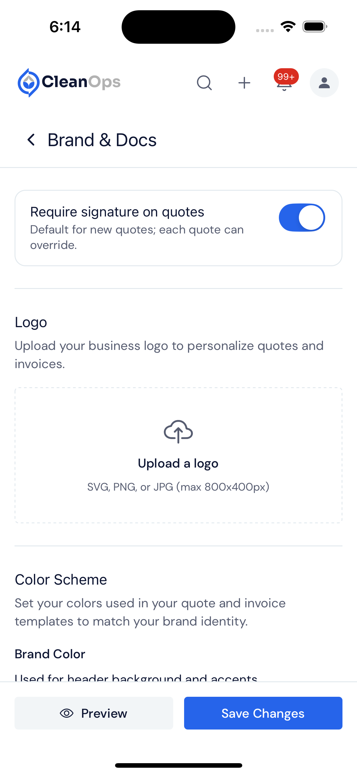 Screenshot — Set the signature default