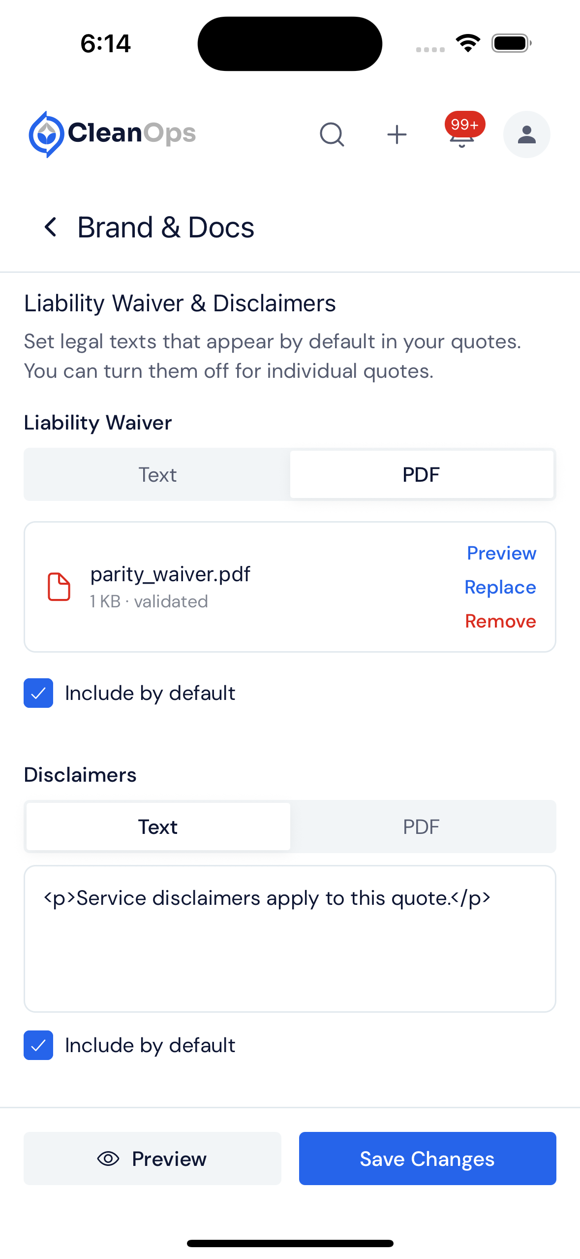 Screenshot — Preview, replace, or remove a PDF