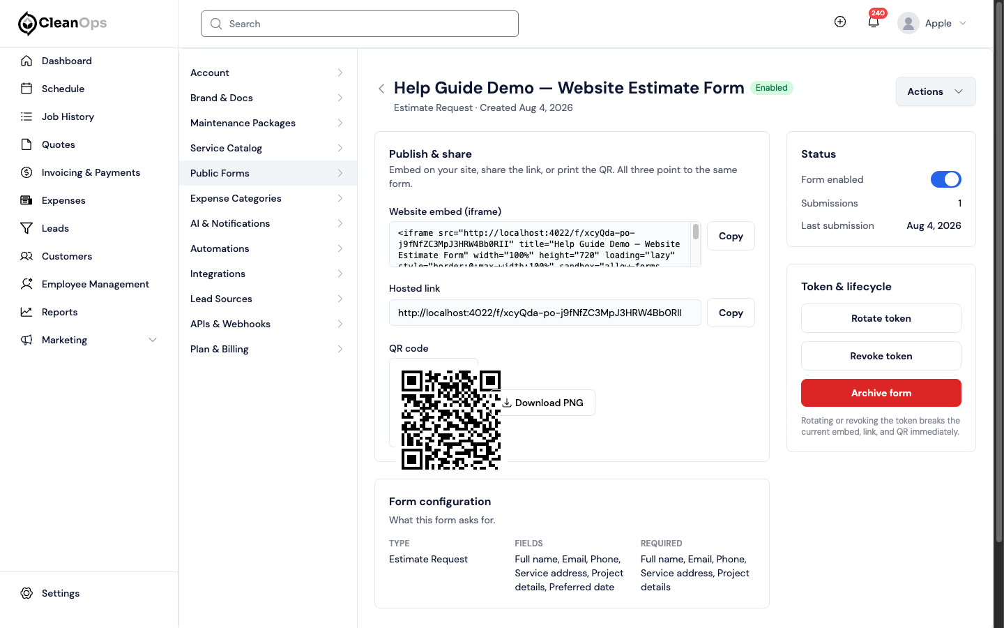 Screenshot — Publish and share it