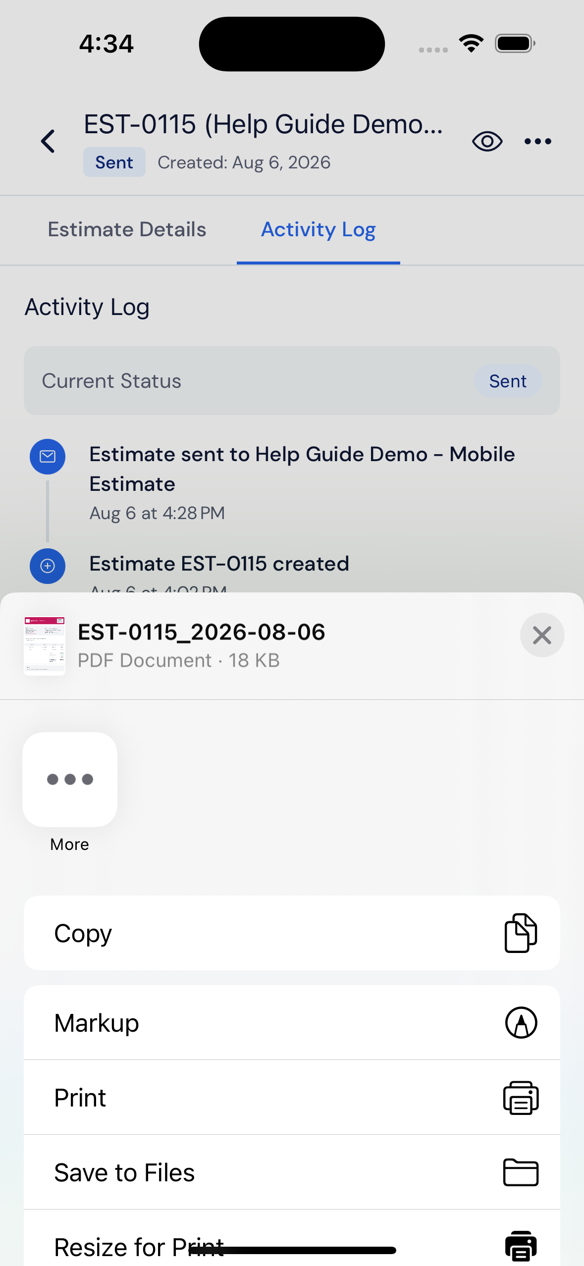 Screenshot — Share the PDF