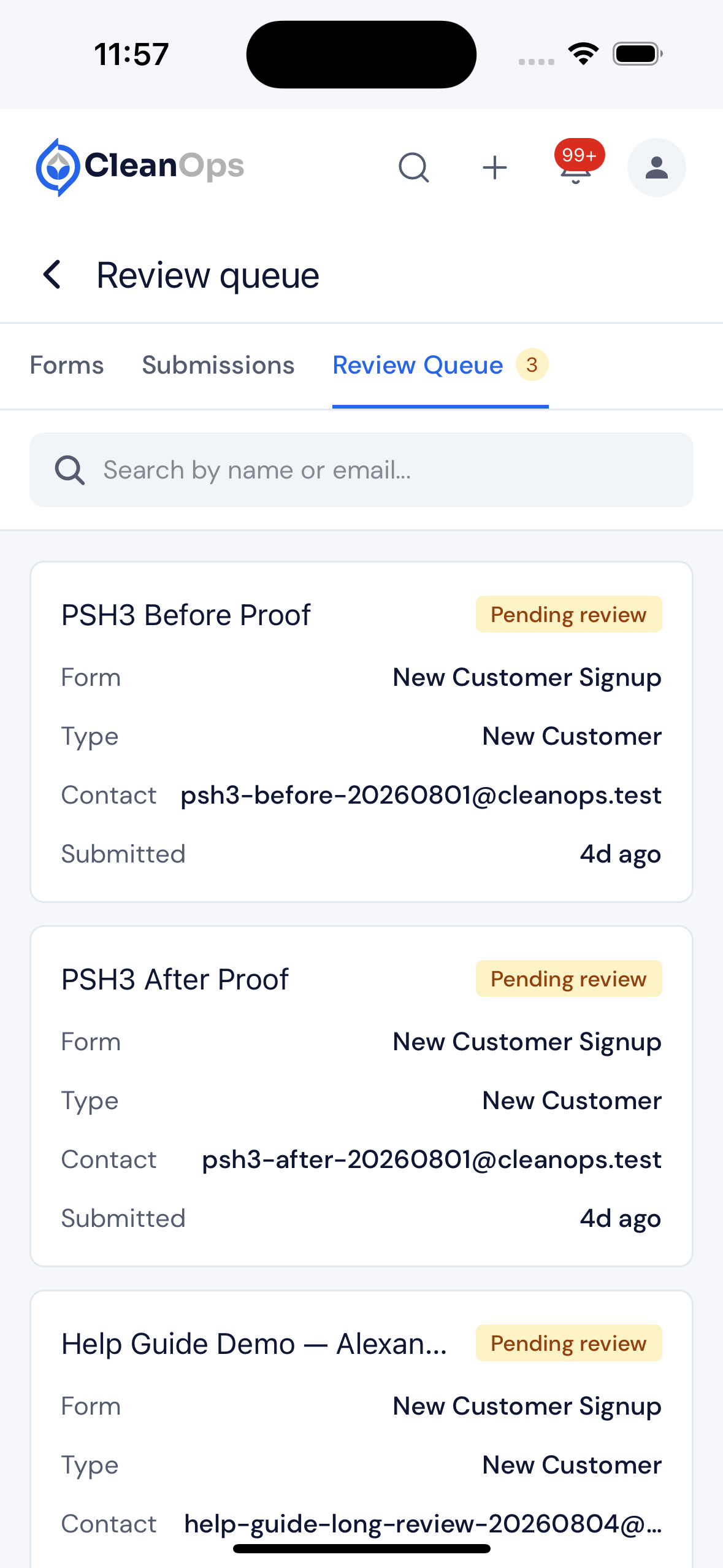 Screenshot — Open Review Queue