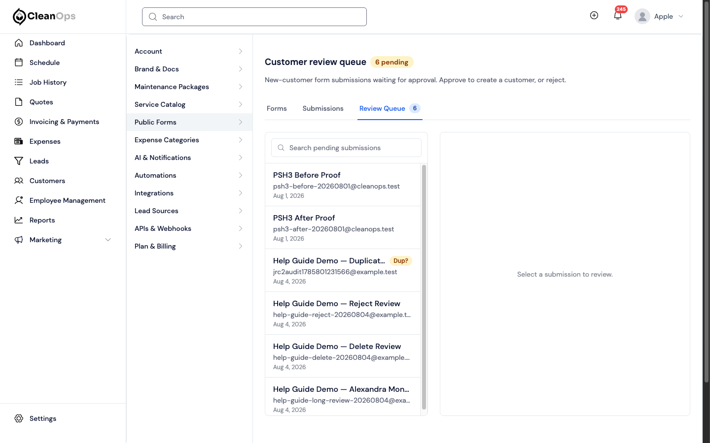 Screenshot — Open Review Queue