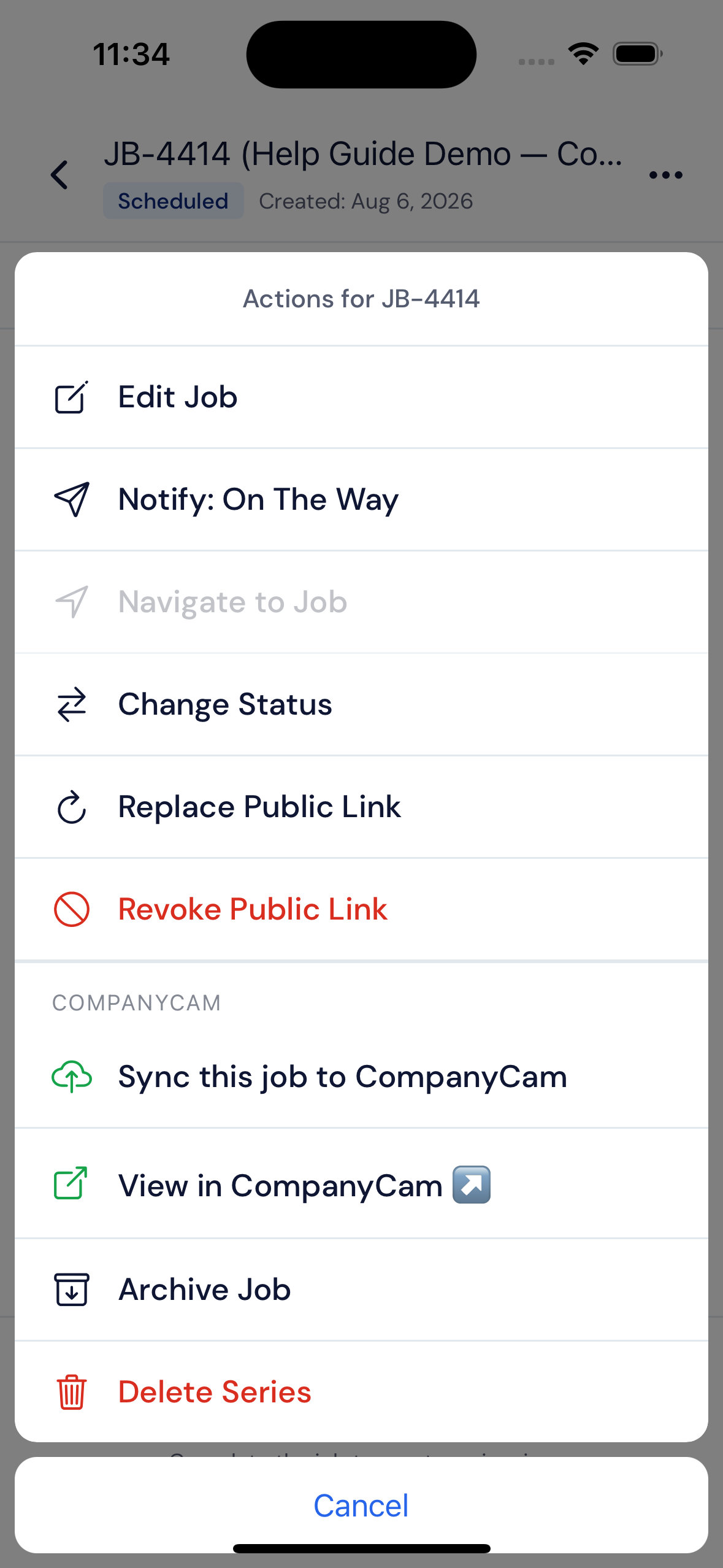 Screenshot — Edit a recurring schedule