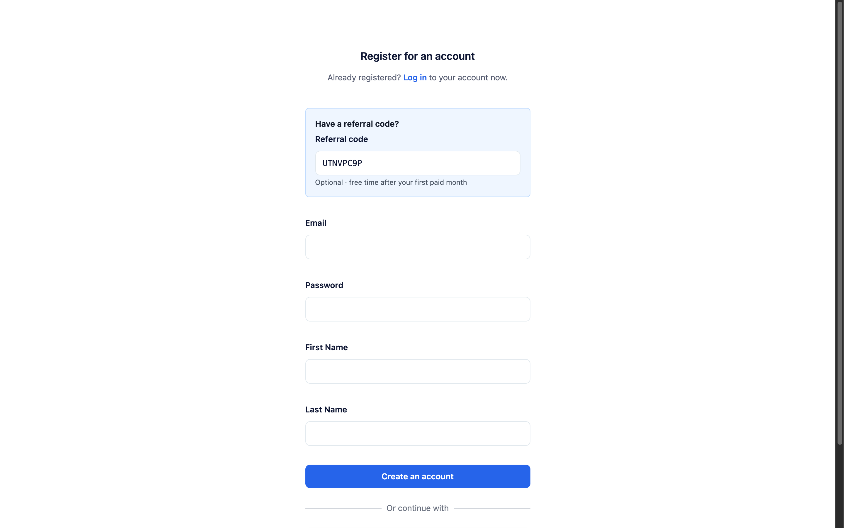 Screenshot — What the business you refer does