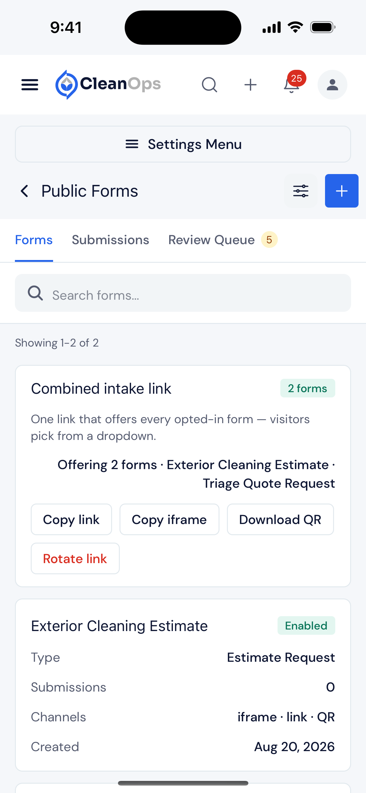 Screenshot — Open Public Forms