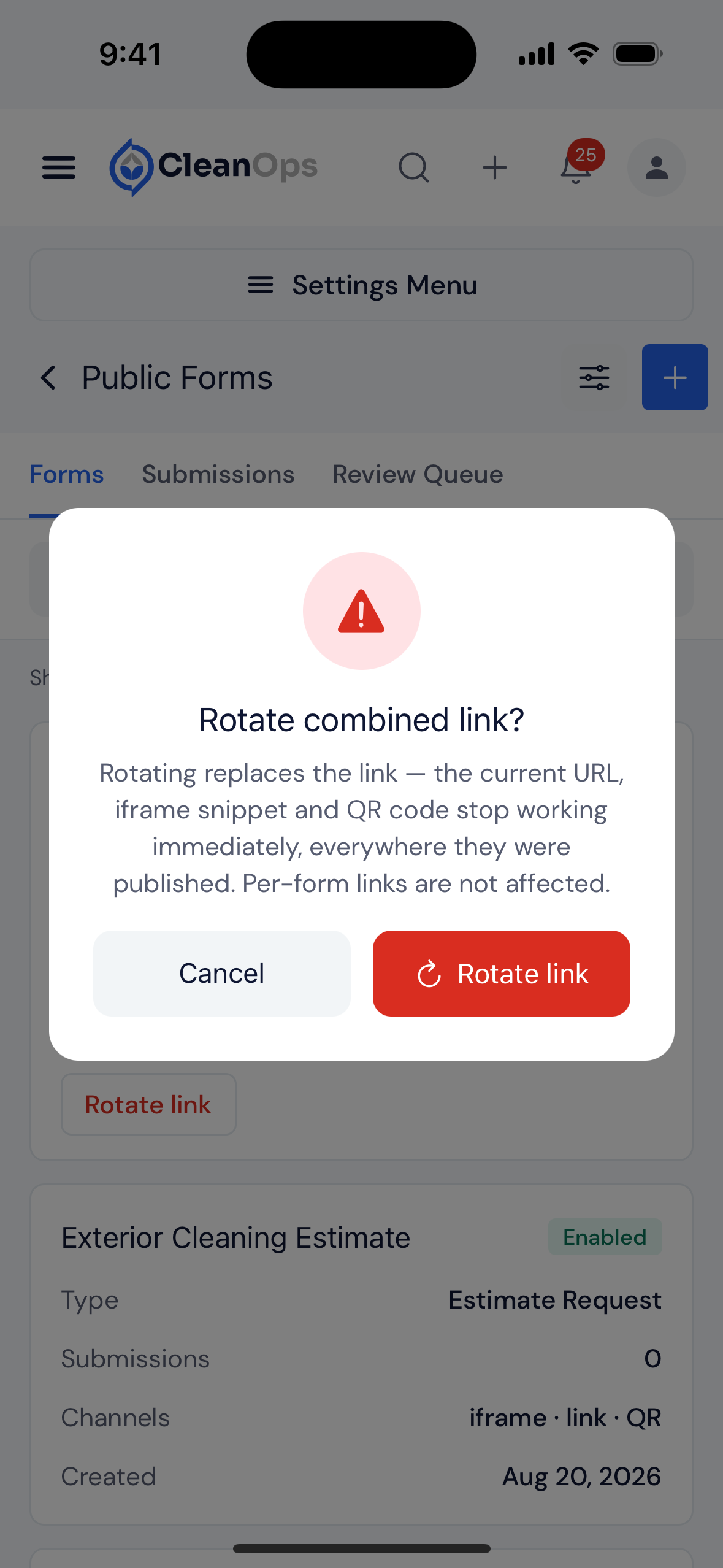 Screenshot — Rotate the link