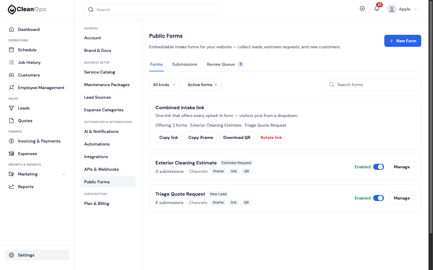 Screenshot — Open Public Forms