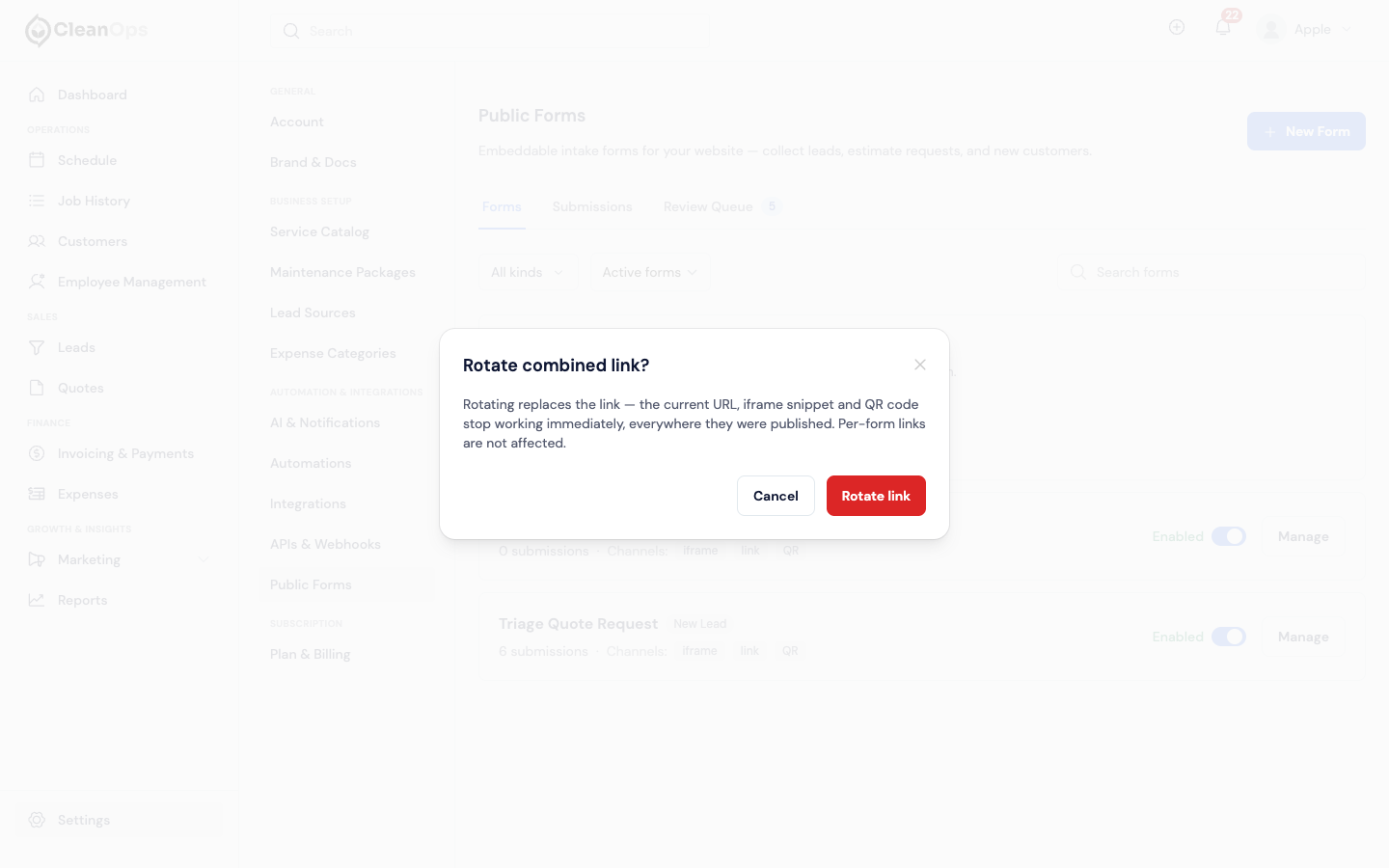 Screenshot — Rotate the link